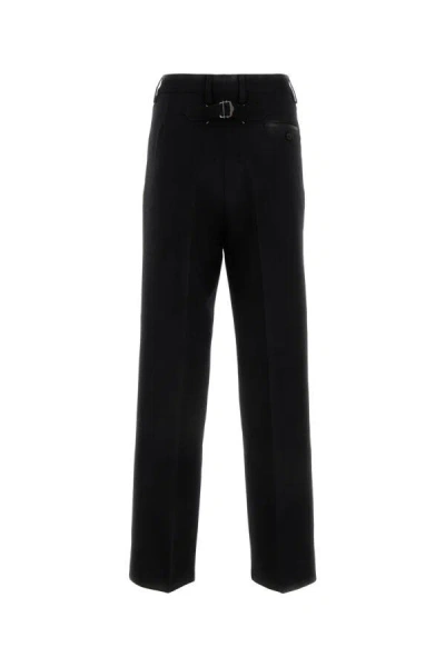 Maison Margiela Wool Trousers With Back Pockets And Belt Loops In Black