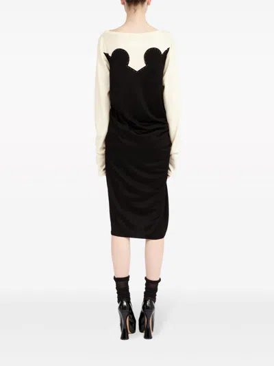 Maison Margiela Spliced-jersey Midi Dress In Multicolor