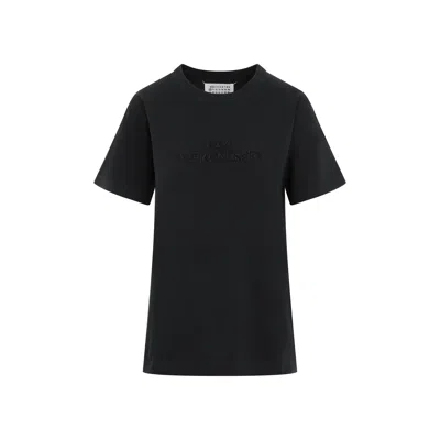 Maison Margiela Four-stitch Cotton T-shirt In Black