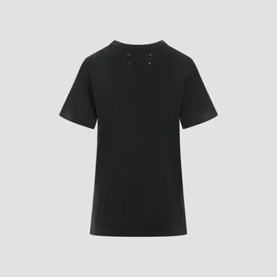 Maison Margiela Four-stitch Cotton T-shirt In Black