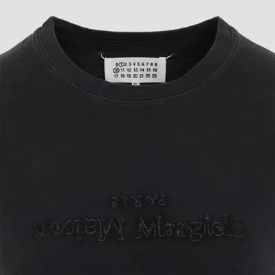 Maison Margiela Four-stitch Cotton T-shirt In Black