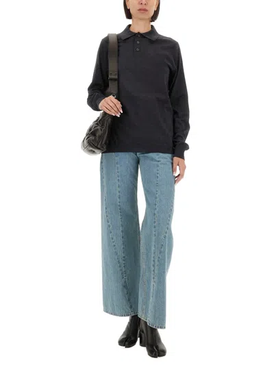 Maison Margiela Wool Polo. In Gray