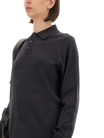 Maison Margiela Wool Polo. In Gray