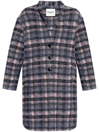 Isabel Marant Étoile Etoile Isabel Marant Gabriel Checked Buttoned Coat In Multicolor