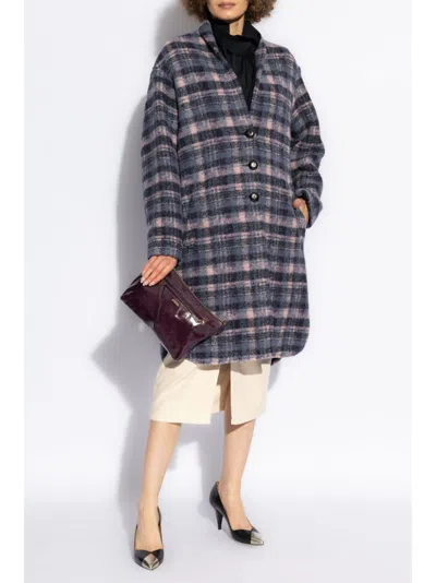 Isabel Marant Étoile Etoile Isabel Marant Gabriel Checked Buttoned Coat In Multicolor