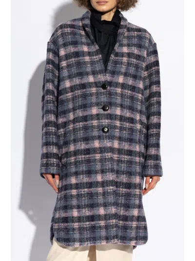 Isabel Marant Étoile Etoile Isabel Marant Gabriel Checked Buttoned Coat In Multicolor