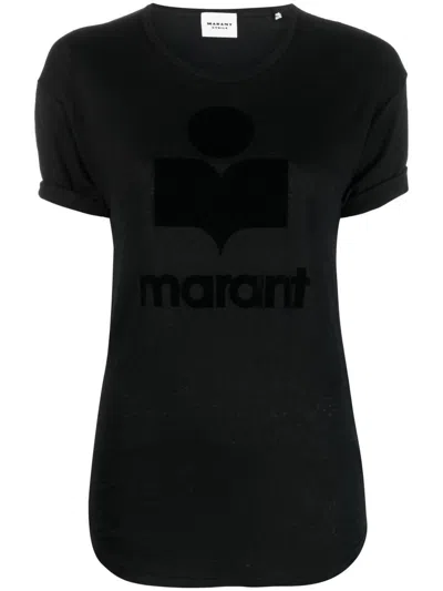 Isabel Marant Étoile Marant Etoile Koldi Logo Cotton T Shirt In Multicolor