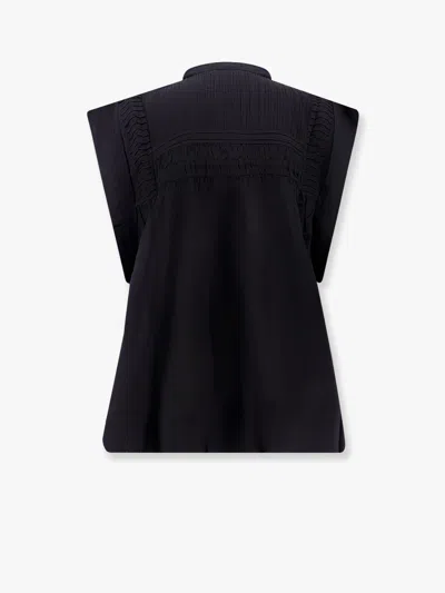 Isabel Marant Étoile Leaza Biologic Cotton And Viscose Shirt In Black