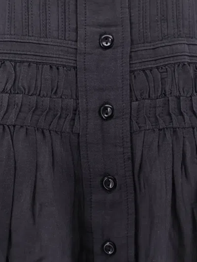Isabel Marant Étoile Leaza Biologic Cotton And Viscose Shirt In Black
