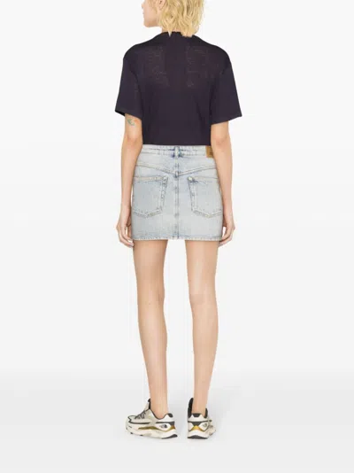 Isabel Marant Étoile Vesna Denim Miniskirt In Multicolor