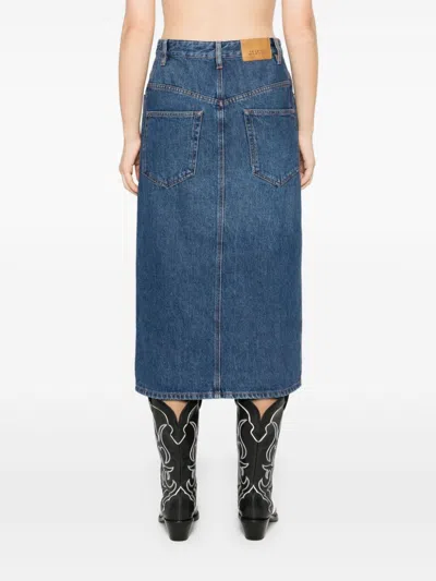 Isabel Marant Étoile Marant Etoile Vandy Denim Cotton Skirt In Multicolor
