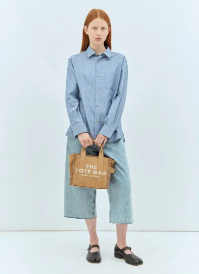 Marc Jacobs Medium The Leather Tote Bag In Cream