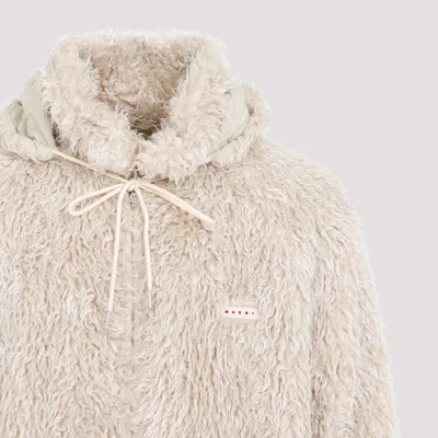 Marni Giacca In Ecopelliccia Con Cappuccio Removibile In Multicolor