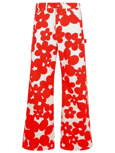 Marni Cotton Pants In Red