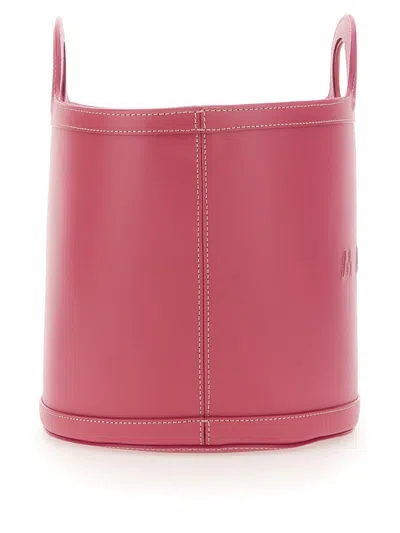 Marni Structured Shoulder Bag With Double Top Handle In Pink