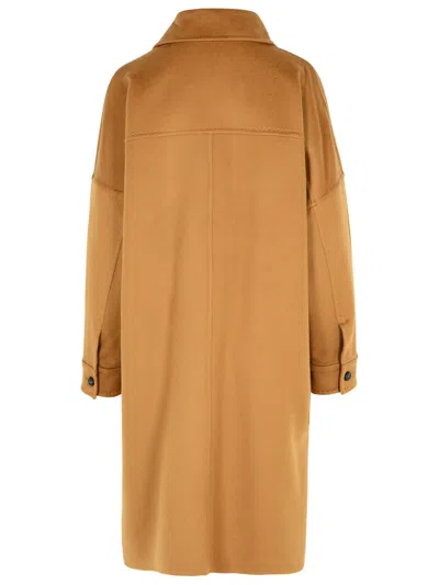 Max Mara Oversize Cashmere Coat In Brown