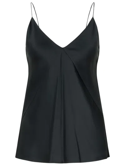 Max Mara 'metello' Black Silk Top Women In Black