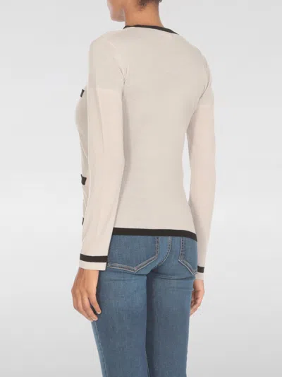 Max Mara Kenya Ecru Wool Cardigan In Multicolor