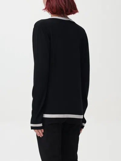 Max Mara V-neck Button-down Sweater With Contrasting Trim In White