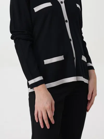 Max Mara V-neck Button-down Sweater With Contrasting Trim In White