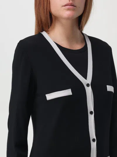Max Mara V-neck Button-down Sweater With Contrasting Trim In White