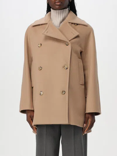 Max Mara Coat Woman Beige Women In Cream