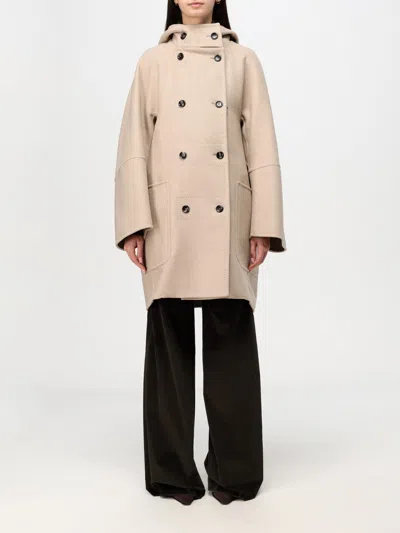 Max Mara Oversized Hooded Coat Patch Pockets In Cream