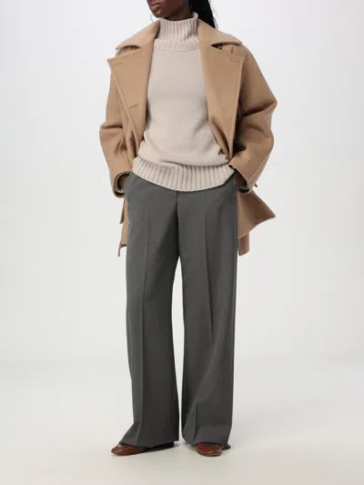 Max Mara Coat Woman Beige Women In Cream