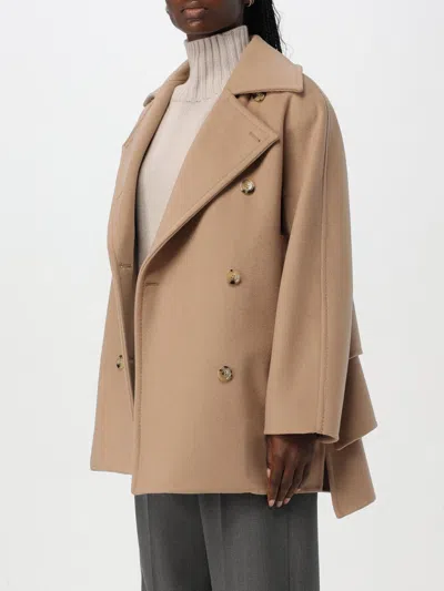Max Mara Coat Woman Beige Women In Cream