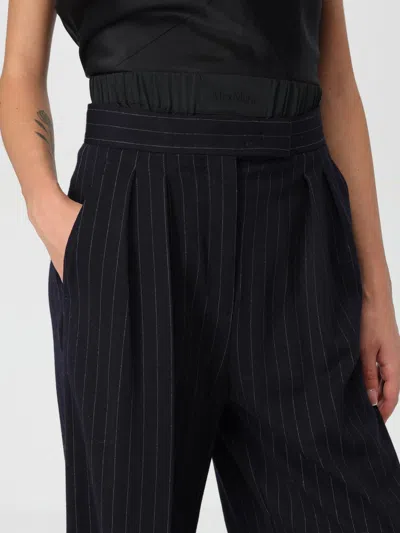 Max Mara Pants Woman Blue Women In Blue