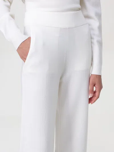 Max Mara Studio Pants Woman White In White