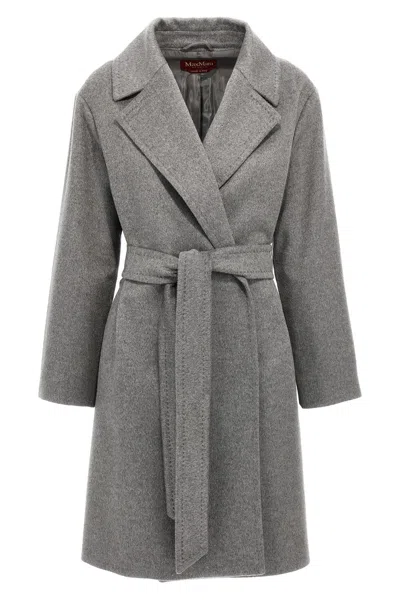 Max Mara Pazzo Coat In Gray