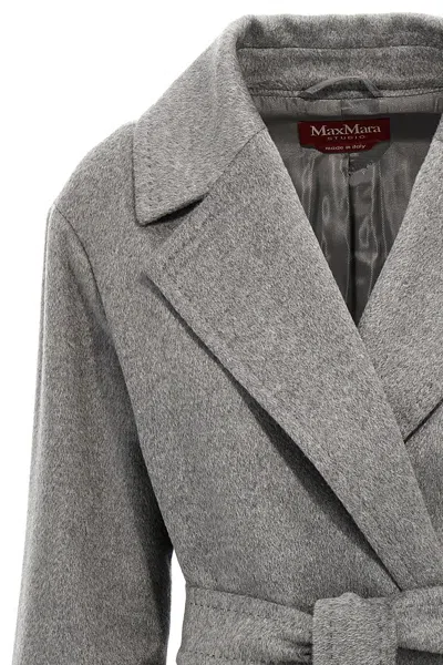 Max Mara Pazzo Coat In Gray