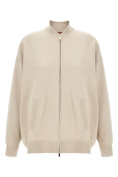 Max Mara Studio Giacca In Maglia Teorema Avorio In Cream