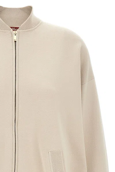 Max Mara Studio Giacca In Maglia Teorema Avorio In Cream