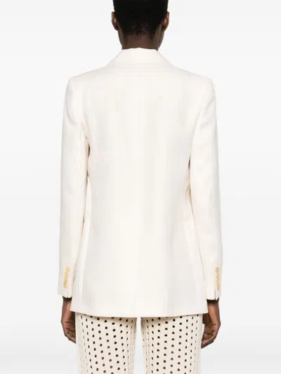 Max Mara Womens Sand Mosa Single-breasted Linen-cotton Blend Blazer In Multicolor