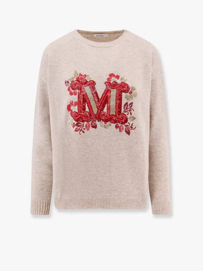 Max Mara Women  Beige Knitwear In Cream
