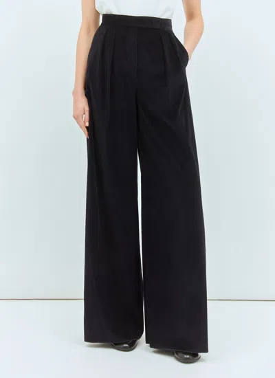 Max Mara Women Wide-leg Corduroy Pants In Blue