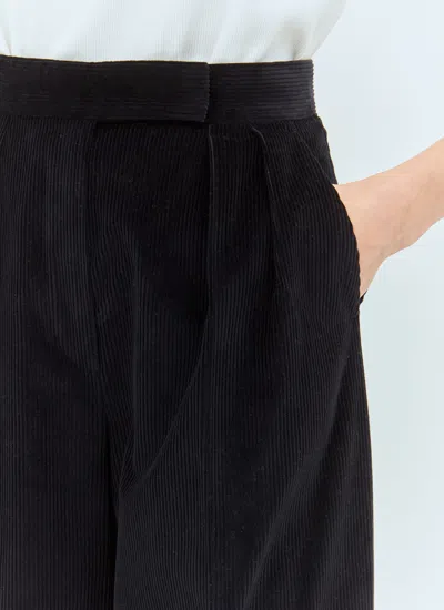 Max Mara Women Wide-leg Corduroy Pants In Blue