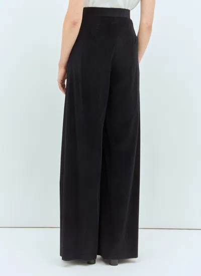 Max Mara Women Wide-leg Corduroy Pants In Blue