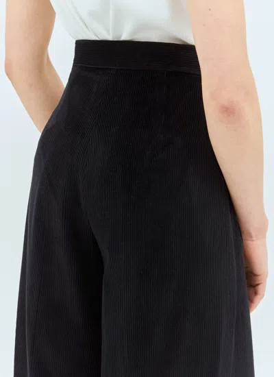 Max Mara Women Wide-leg Corduroy Pants In Blue