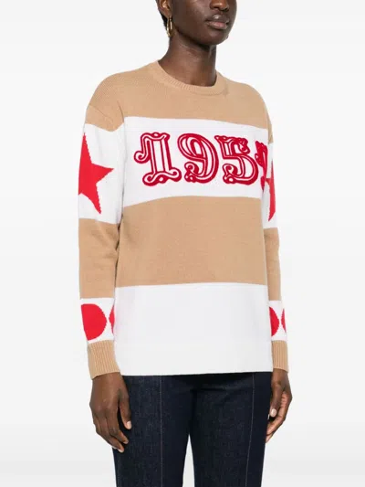 Max Mara Dirce Striped Wool And Cashmere Sweater In Multicolor