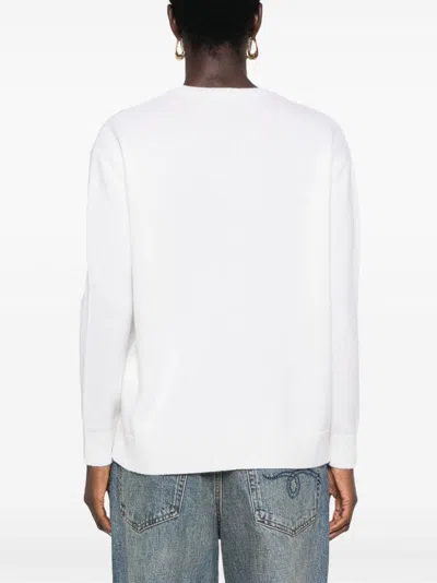 Max Mara Crew Neck Wool And Cashmere Blend Sweater In Multicolor