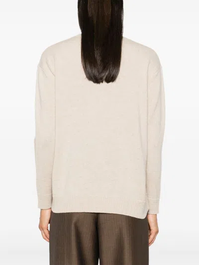 Max Mara Wool And Cashmere Sweater With 1951 Motif In Pink