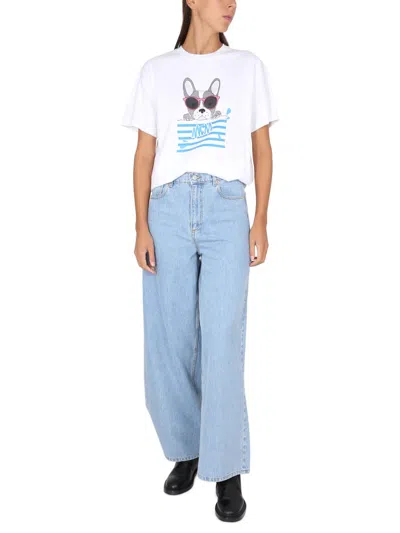 Mcm Graphic-print Short-sleeve T-shirt In White