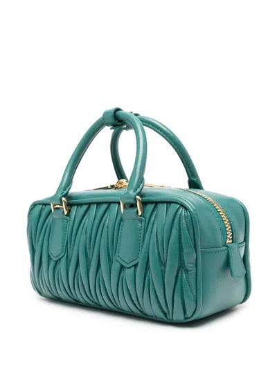 Miu Miu Women Arcade Leather Handbag In Multicolor