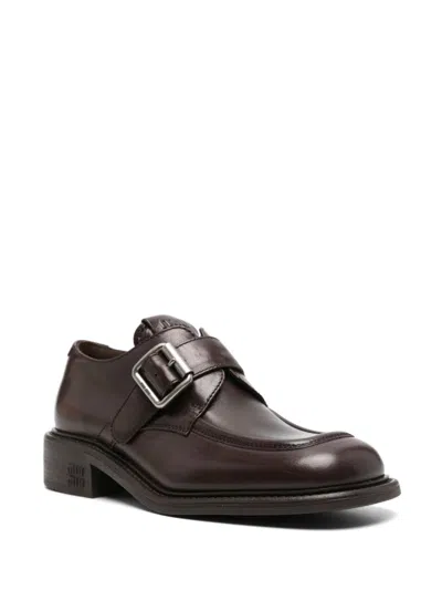 Miu Miu Women Leather Brogues In Multicolor