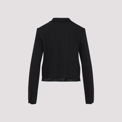 Miu Miu Pinstriped Jacket In Black