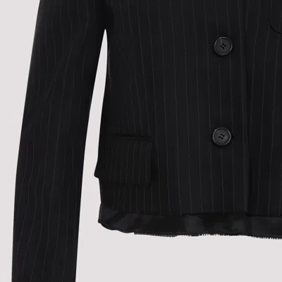 Miu Miu Pinstriped Jacket In Black