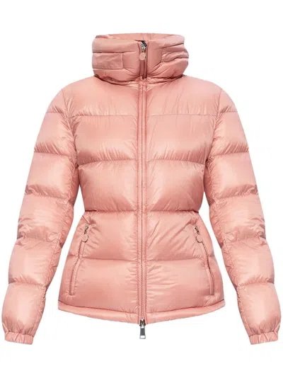 Moncler Fitted Waist Stand-up Collar Down Jacket In Multicolor